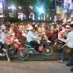 Mar de motos en Saigón